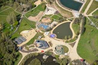 Aerial view of Telford Town Park